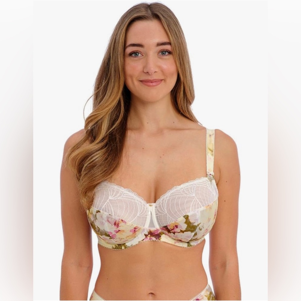 Women's Adelle Underwire Side Support Bra Floral Lace Fantasie Lingerie 40DDD